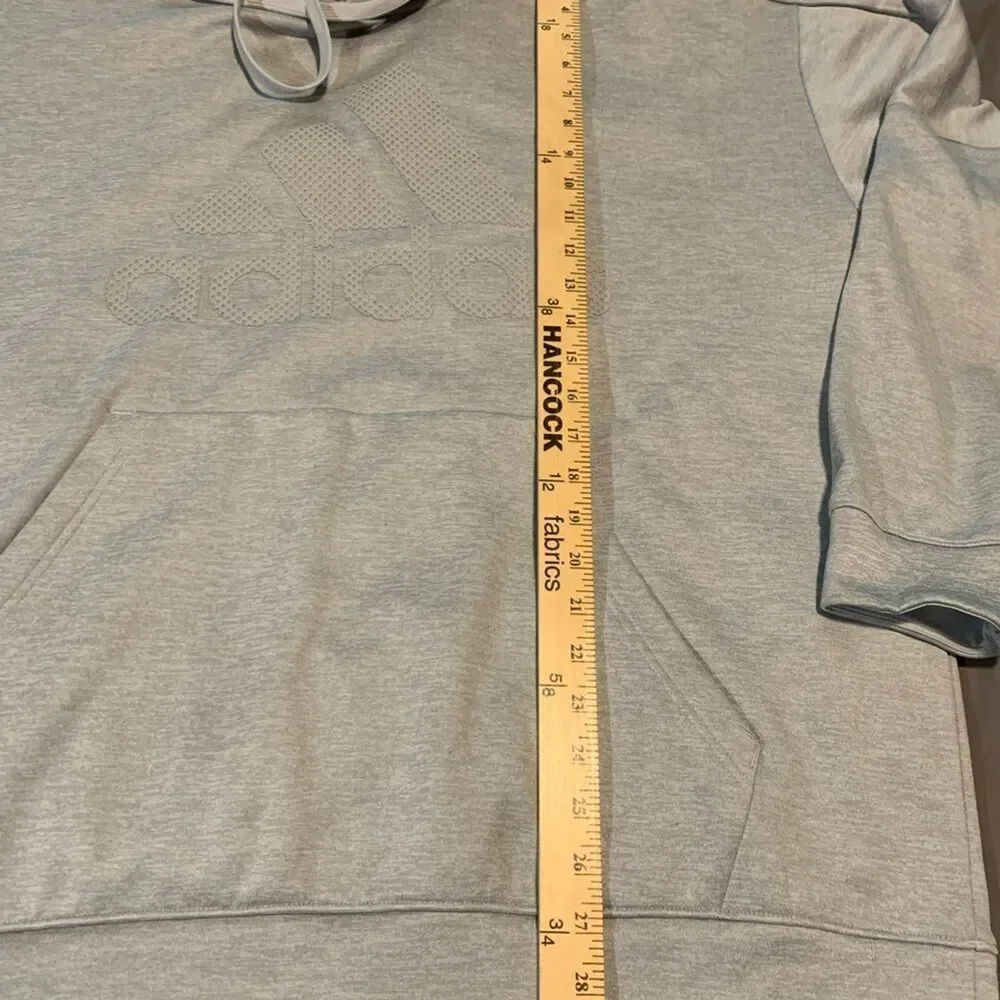 Adidas Men's/ Adult climawarm Grey logo hoodie xxl